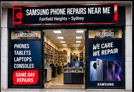 Samsung phone repairs store visual in Fairfield Heights